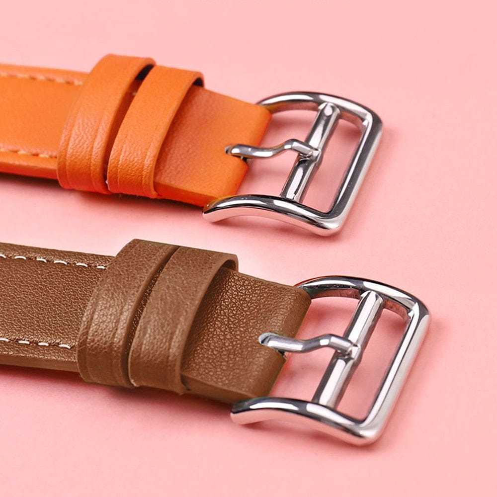 Solid Color Leather loop Bracelet for Apple Watch