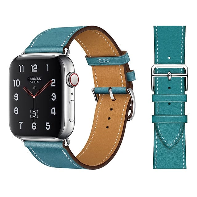 Solid Color Leather loop Bracelet for Apple Watch