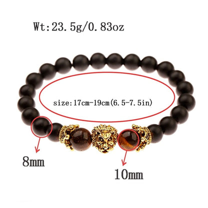 Crown Lion Bracelet for Men