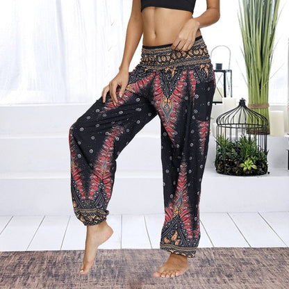 Women Boho Yoga Pants