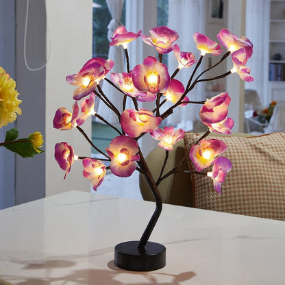 USB Battery Operated LED Table Lamp Rose Flower