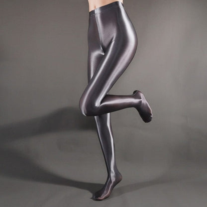 Transparent glossy yoga pants