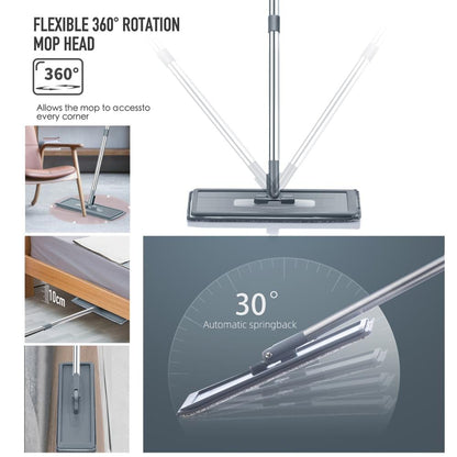 Hand Free Flat Floor Mop And Bucket