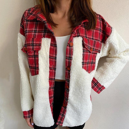 Women Checkered Cardigan Shirt