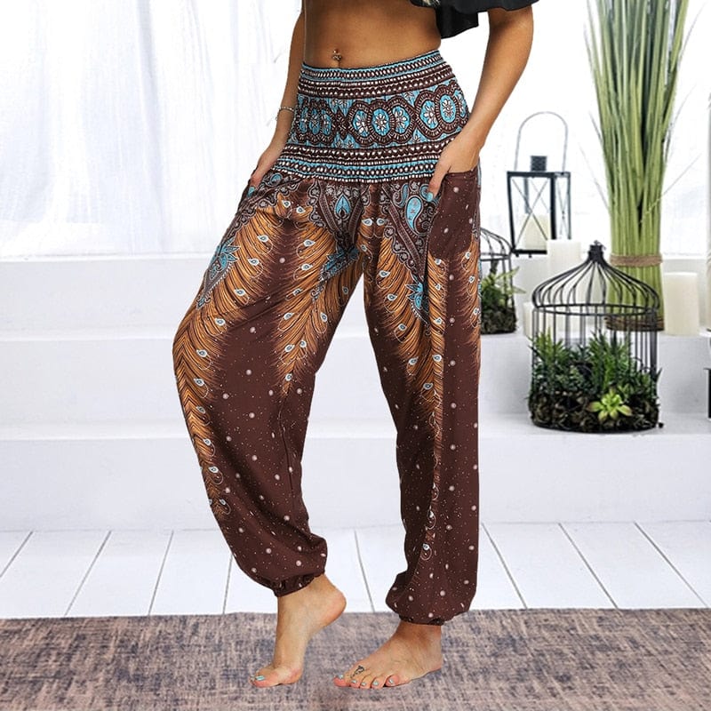 Women Boho Yoga Pants