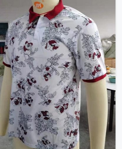 Men's Floral Polo Shirt