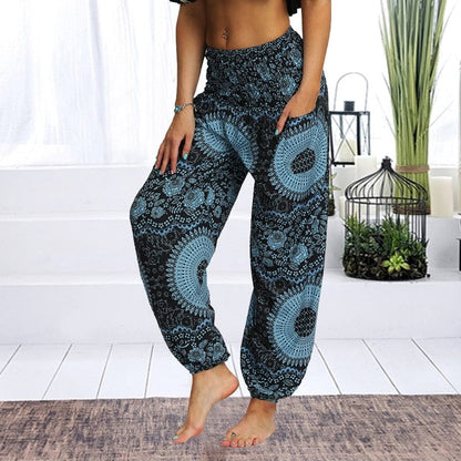 Women Boho Yoga Pants