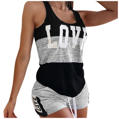 Love 2Pcs Women Shorts