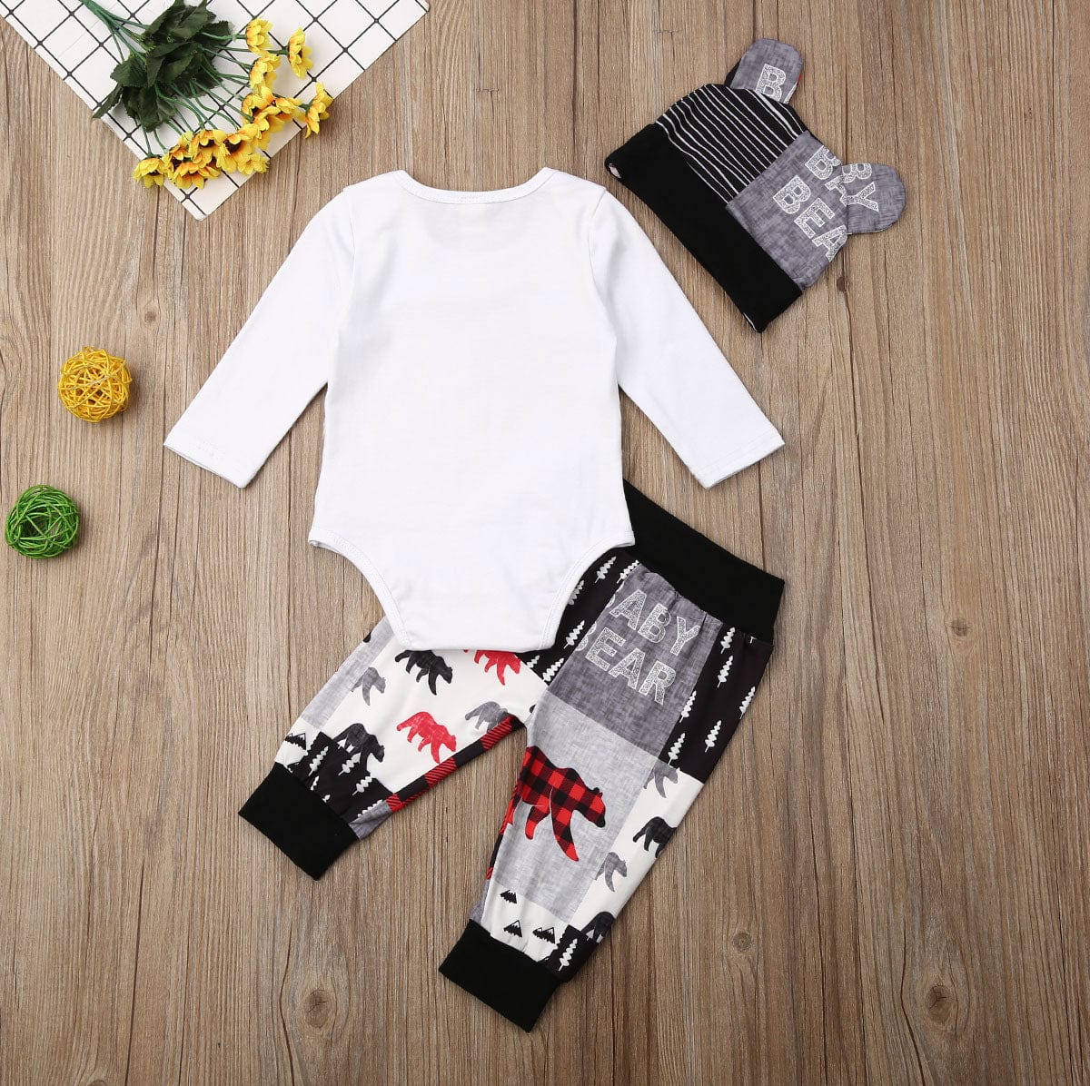 3PCS Newborn Christmas Clothes