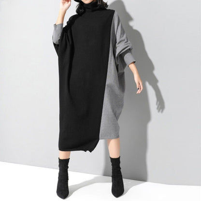 Fashion Turtleneck Long Sleeve Dress