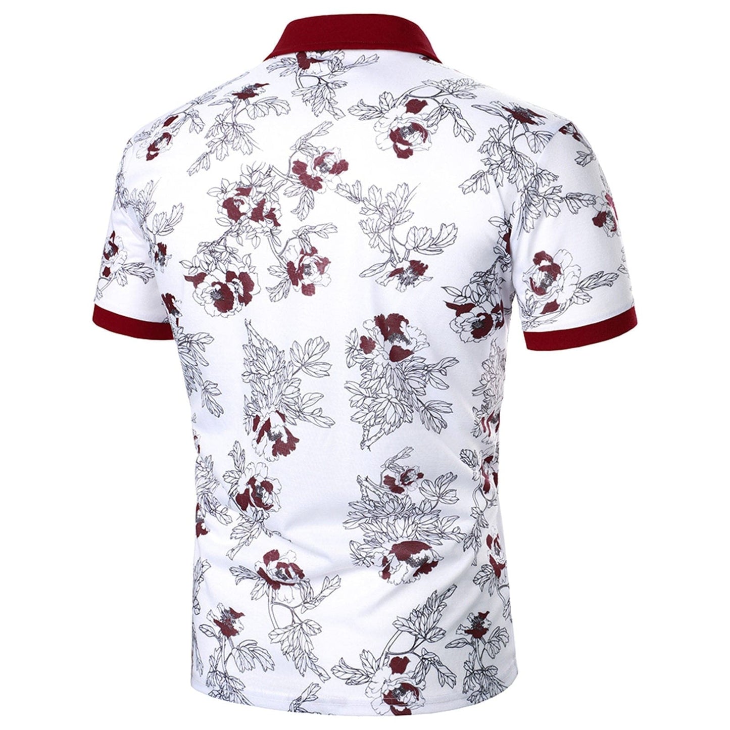 Men's Floral Polo Shirt