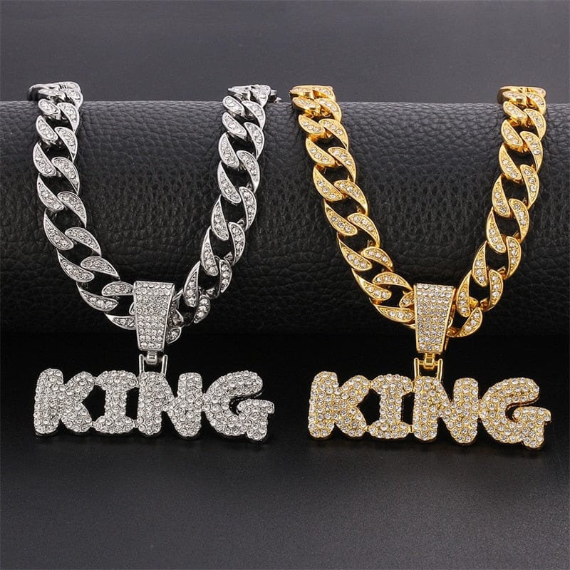 KING Letters Pendant and Necklace