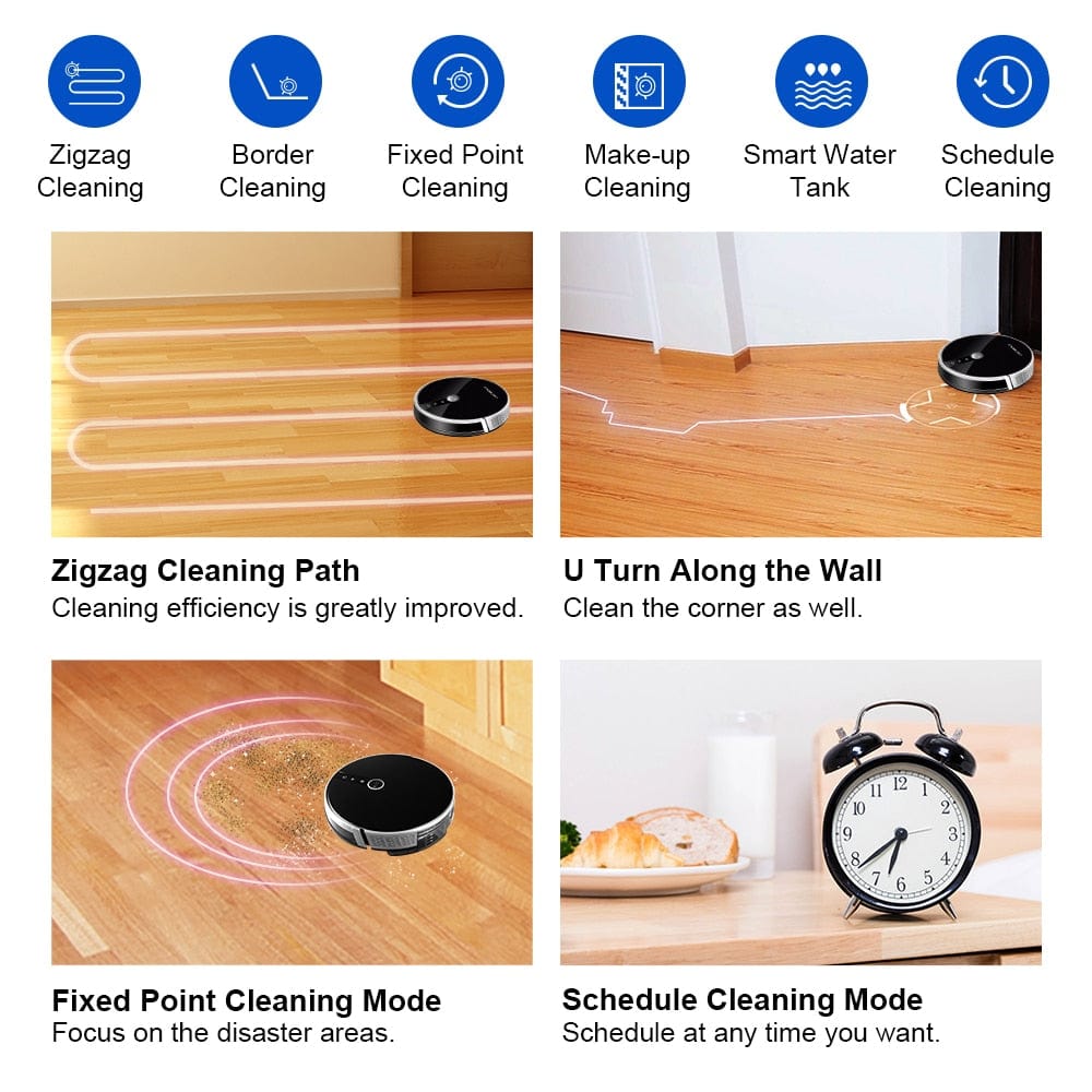 Robot Vacuum Cleaner + Wet Mop