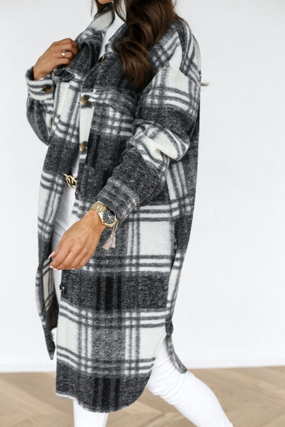 Women Checkered Cardigan Shirt