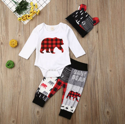 3PCS Newborn Christmas Clothes