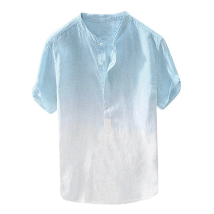 Men's Button Gradient Cotton Shirt