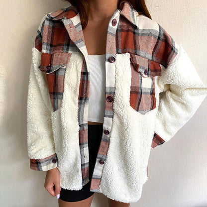 Women Checkered Cardigan Shirt