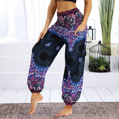 Women Boho Yoga Pants