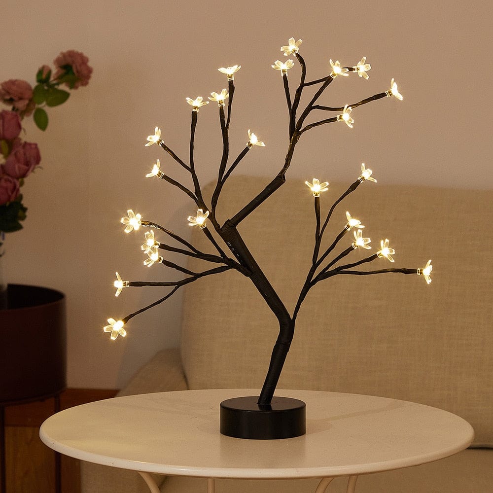 USB Battery Operated LED Table Lamp Rose Flower