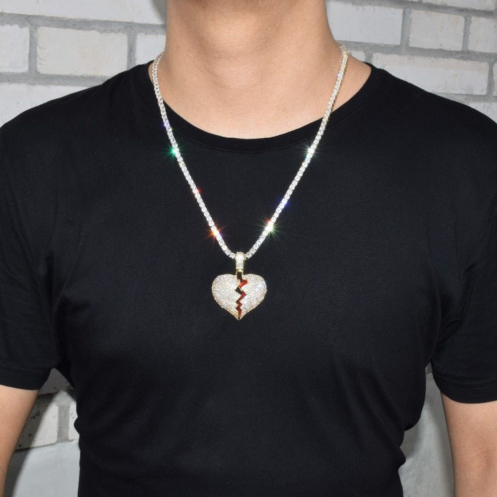 Broken Heart Pendent Necklace