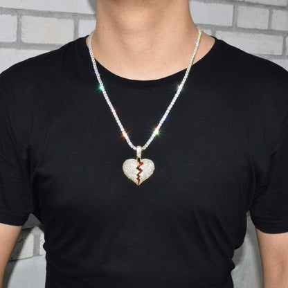 Broken Heart Pendent Necklace