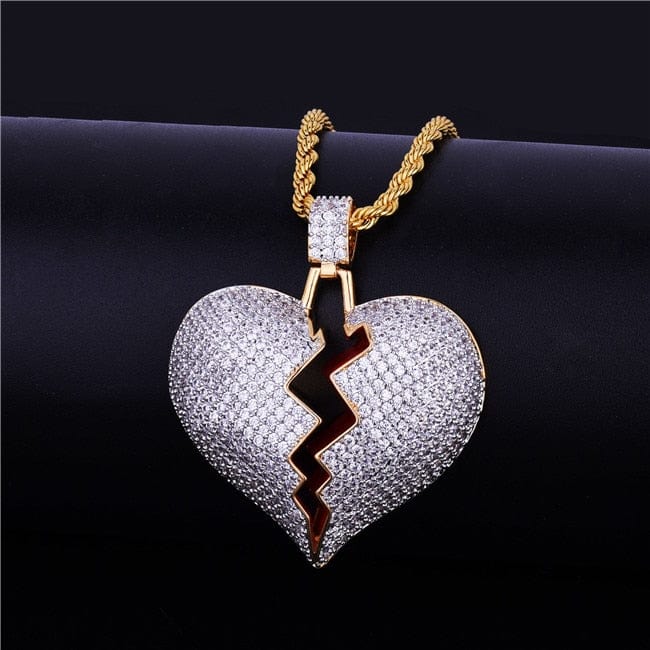 Broken Heart Pendent Necklace