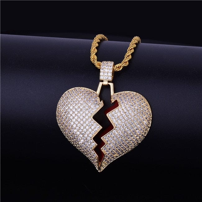 Broken Heart Pendent Necklace