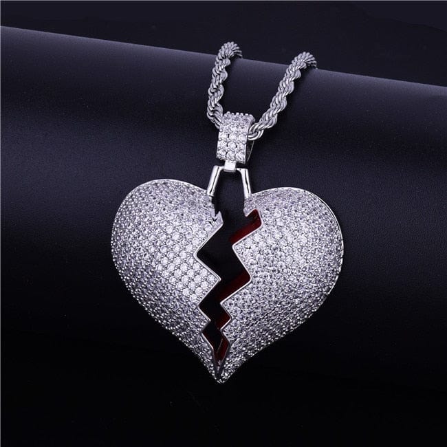 Broken Heart Pendent Necklace