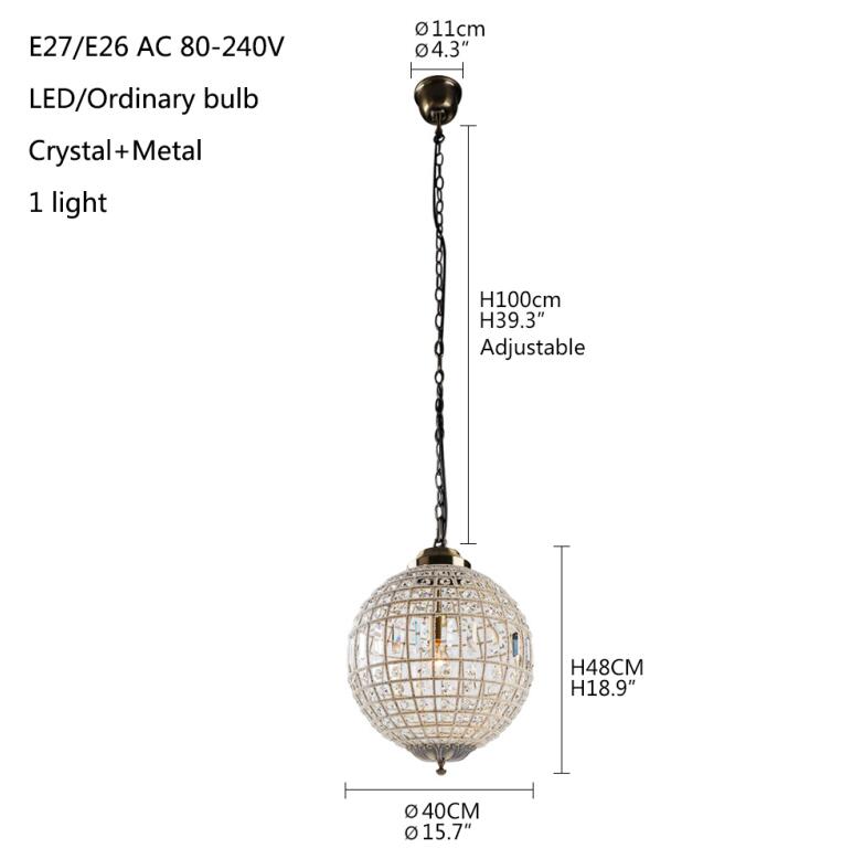 Retro Vintage Royal Empire Ball Lamp