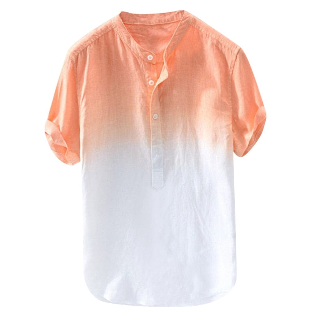 Men's Button Gradient Cotton Shirt