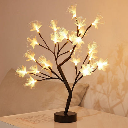 USB Battery Operated LED Table Lamp Rose Flower