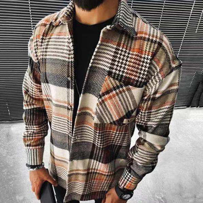 Men's Plaid Woolen Jacket