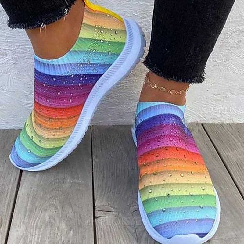 Women Rainbow Color Shoes