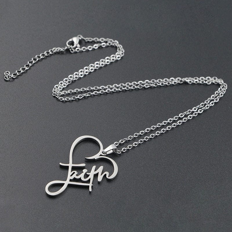 Women Faith Heart Necklace