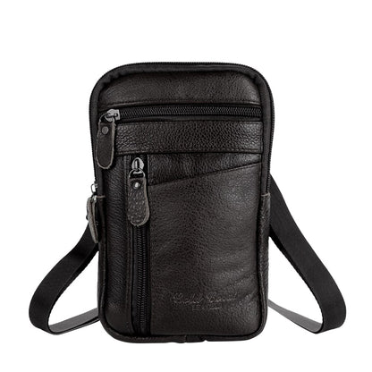 Men Genuine Leather Waist Packs