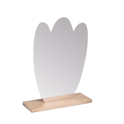 Moon Shape Mirror With Wooden Stand