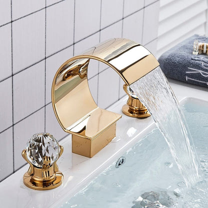 Luxury Golden Bathroom Faucet for Vessel Sink