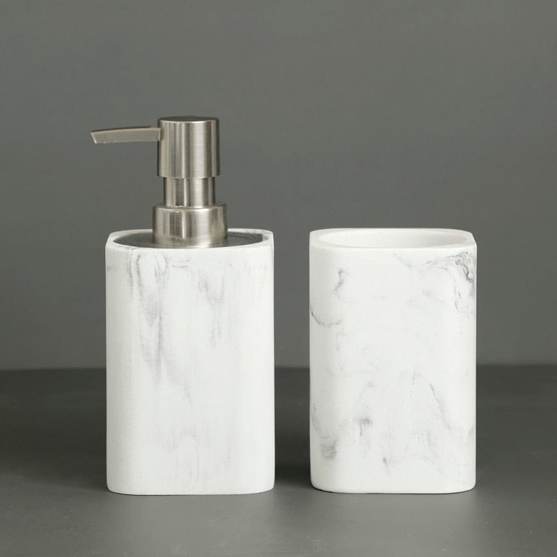 Bathroom Accessories Set marble Soap Dispenser