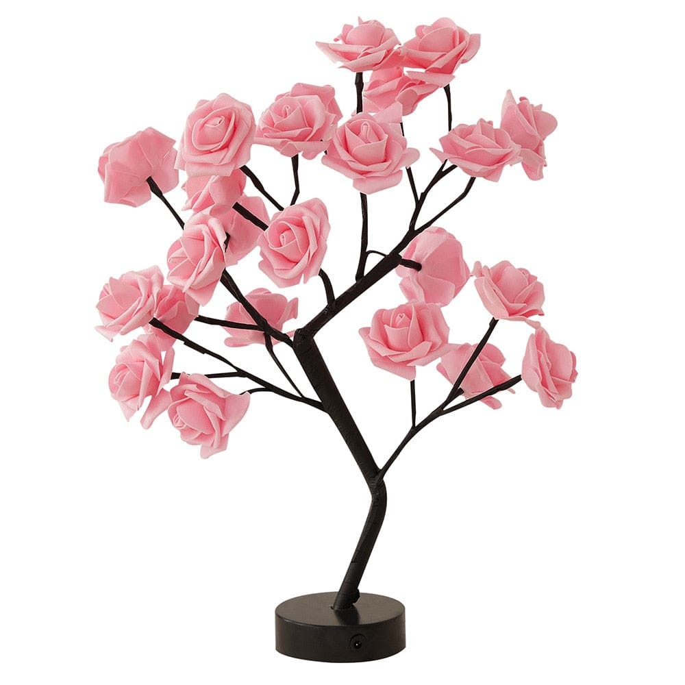 USB Battery Operated LED Table Lamp Rose Flower