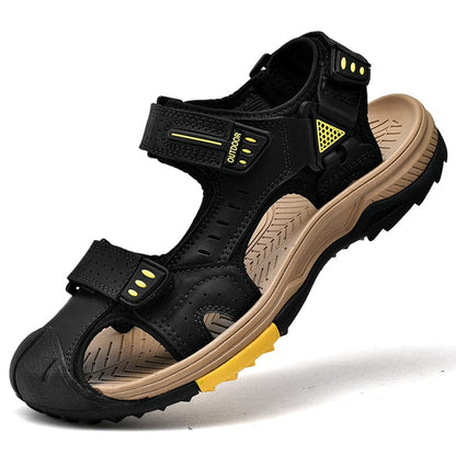 Mens Summer Outdoor Casual Leather Sandals