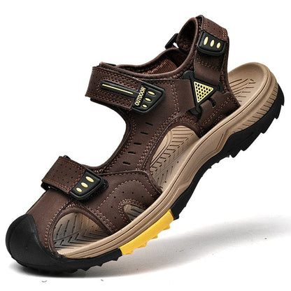 Mens Summer Outdoor Casual Leather Sandals