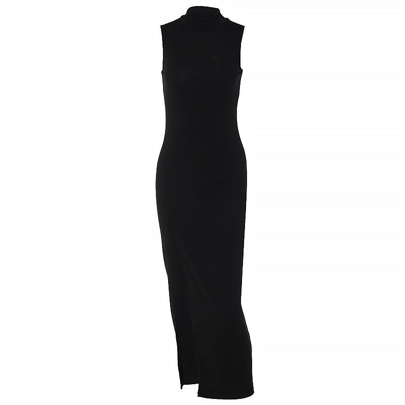 Women Sleeveless Slim-Fit Midi Dress