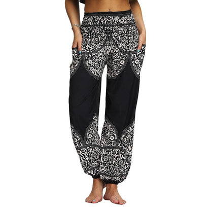 Women Boho Yoga Pants