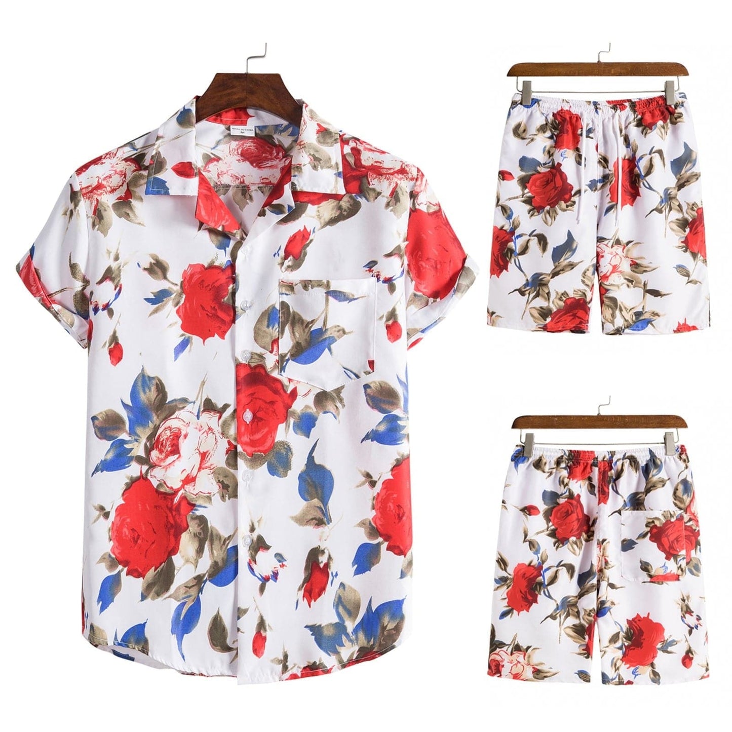 Men's Summer Short Sleeve Shirt + Shorts