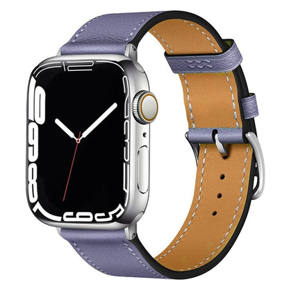 Solid Color Leather loop Bracelet for Apple Watch