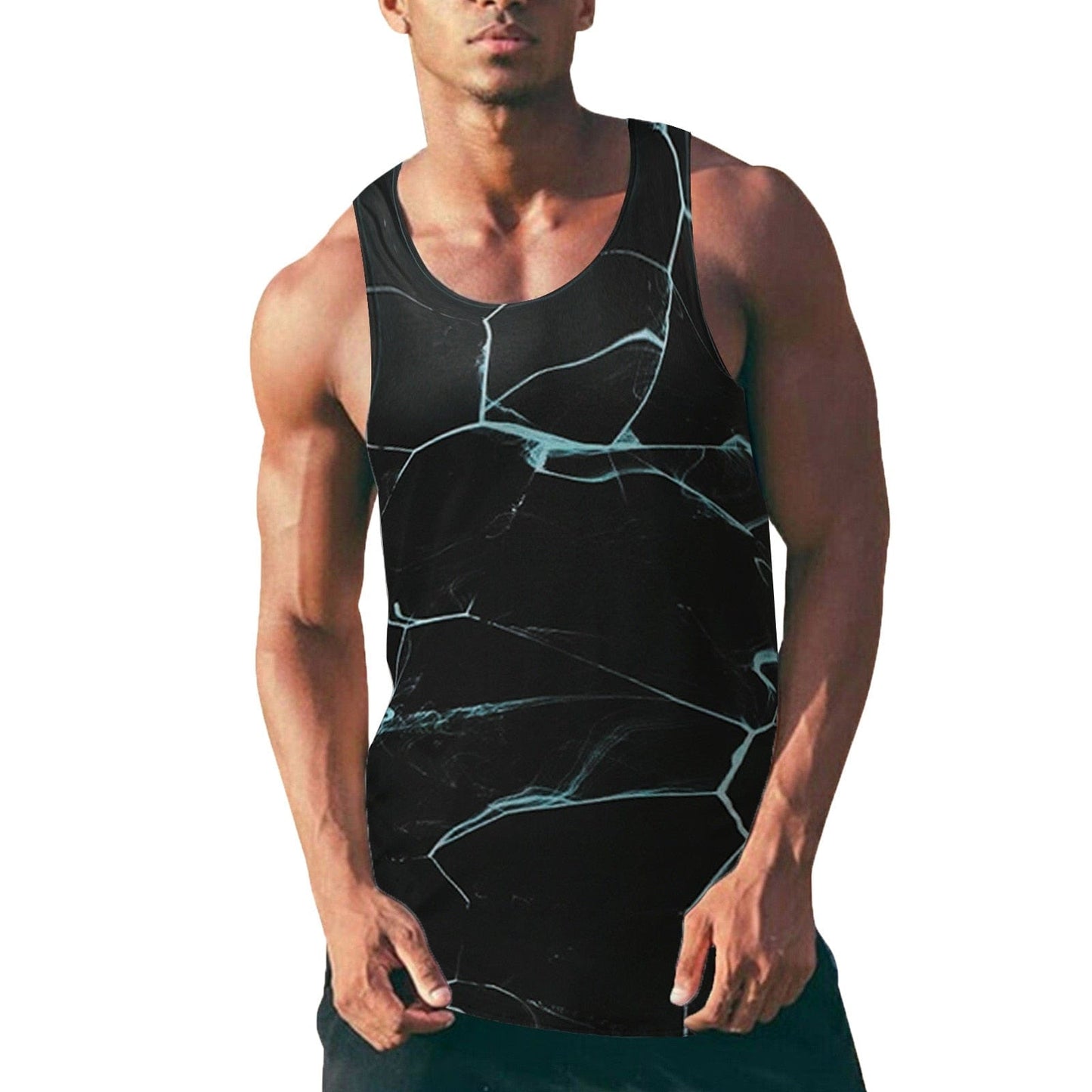 Mens Lightning Print Tank Top