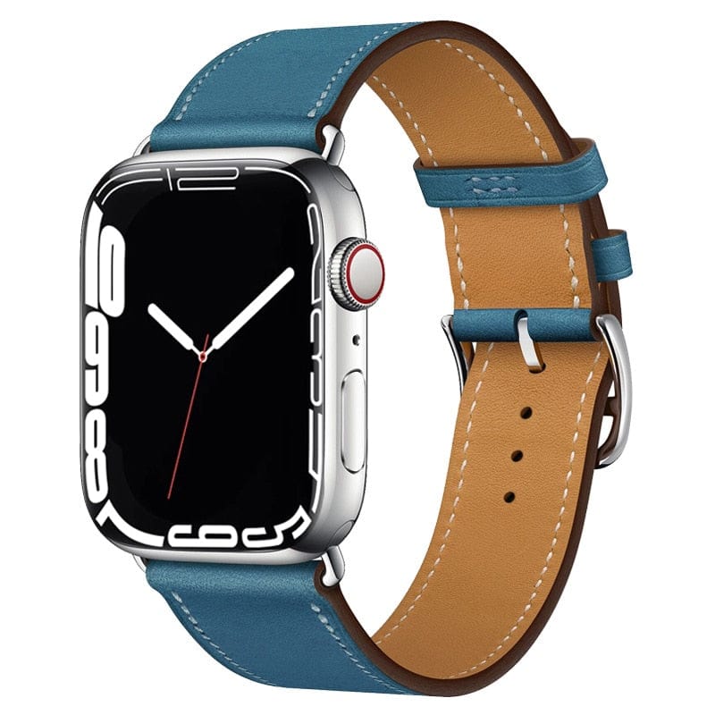 Solid Color Leather loop Bracelet for Apple Watch