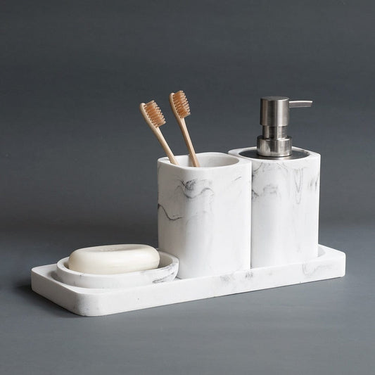 Bathroom Accessories Set marble Soap Dispenser