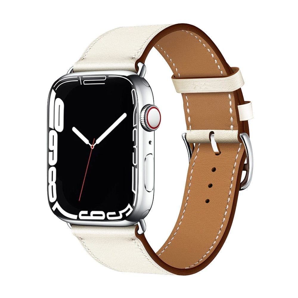 Solid Color Leather loop Bracelet for Apple Watch