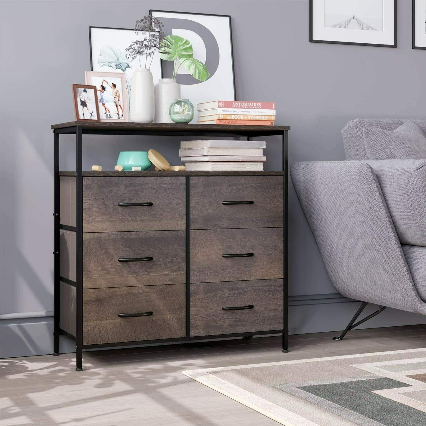 Storage Cabinet Chest with 6 Drawers